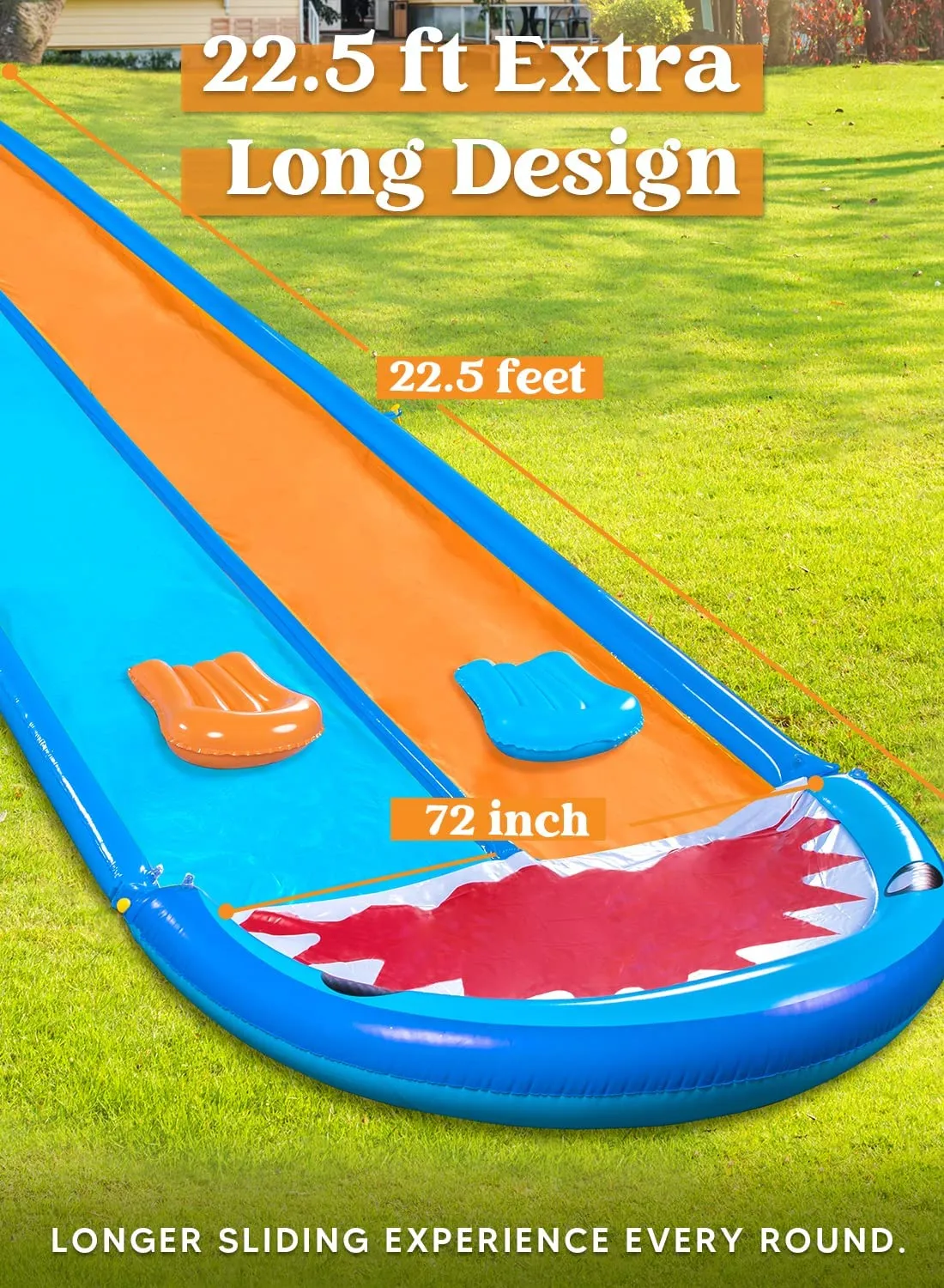 22.5ft Double Shark Water Slide (Mid sprinkler)