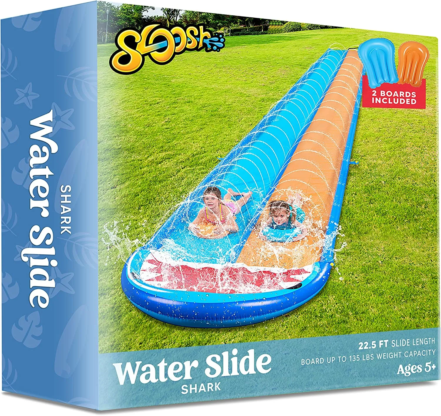 22.5ft Double Shark Water Slide (Mid sprinkler)