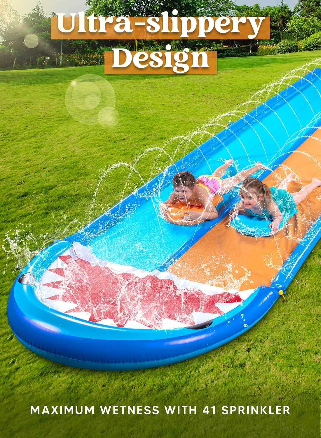 22.5ft Double Shark Water Slide (Mid sprinkler)
