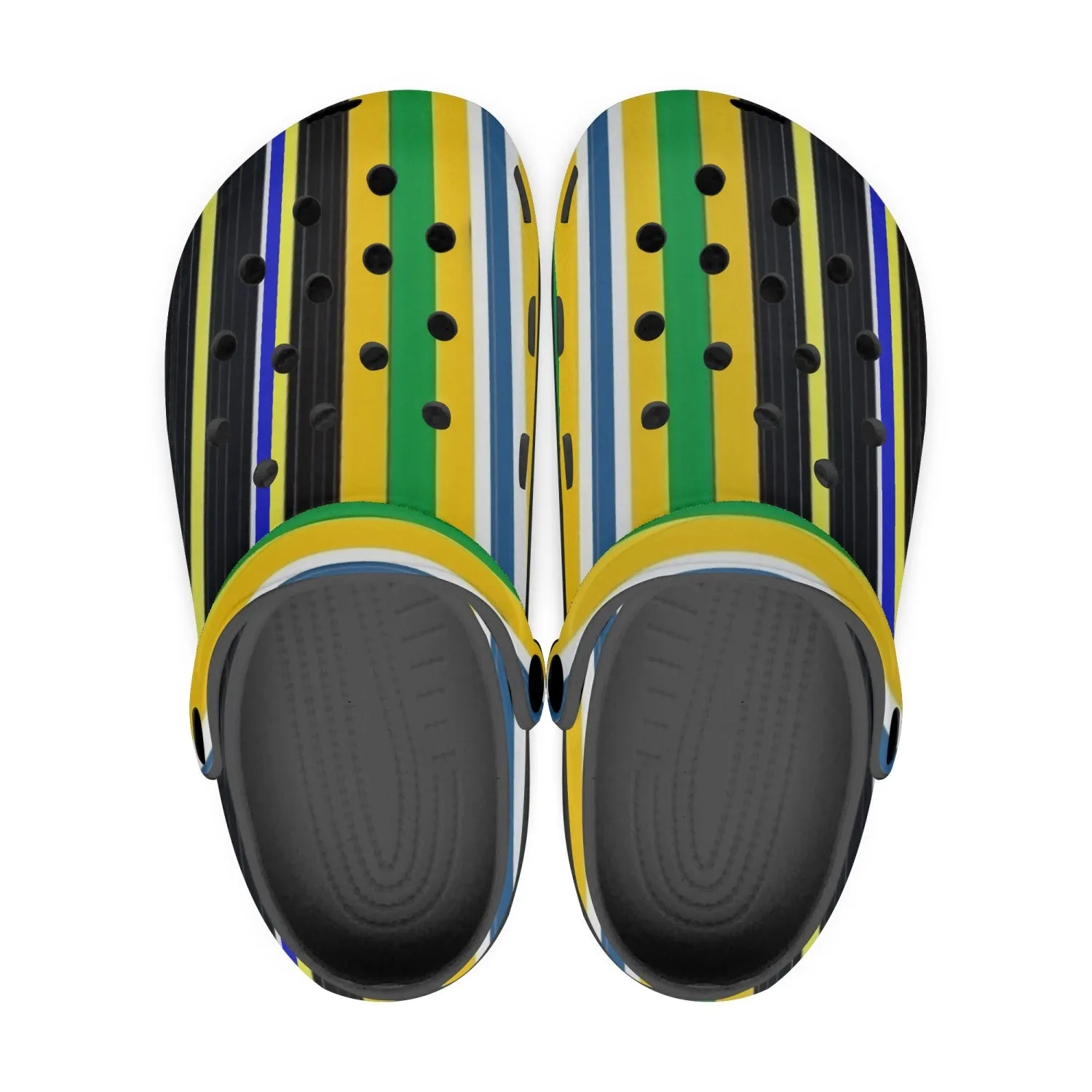 613. Rachvid Oma-Igala Black-base AOP Clogs