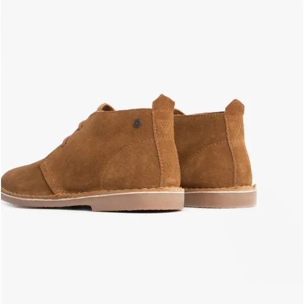 BRAVO Mens Desert Boots Cognac