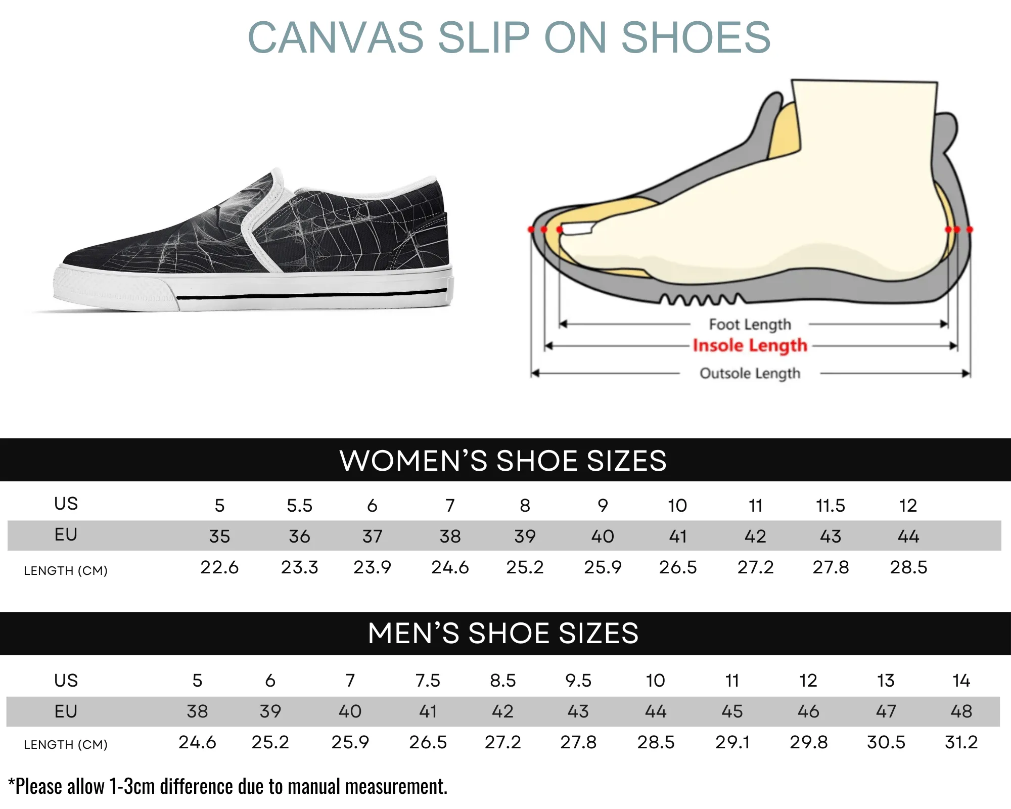 Creepy Crawly Slip Ons