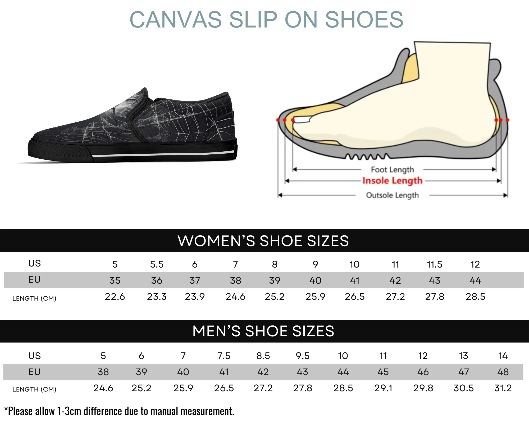 Creepy Crawly Slip Ons
