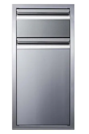 Memphis Grills 15" Single  Drawer With Trash Bin And Soft Close
