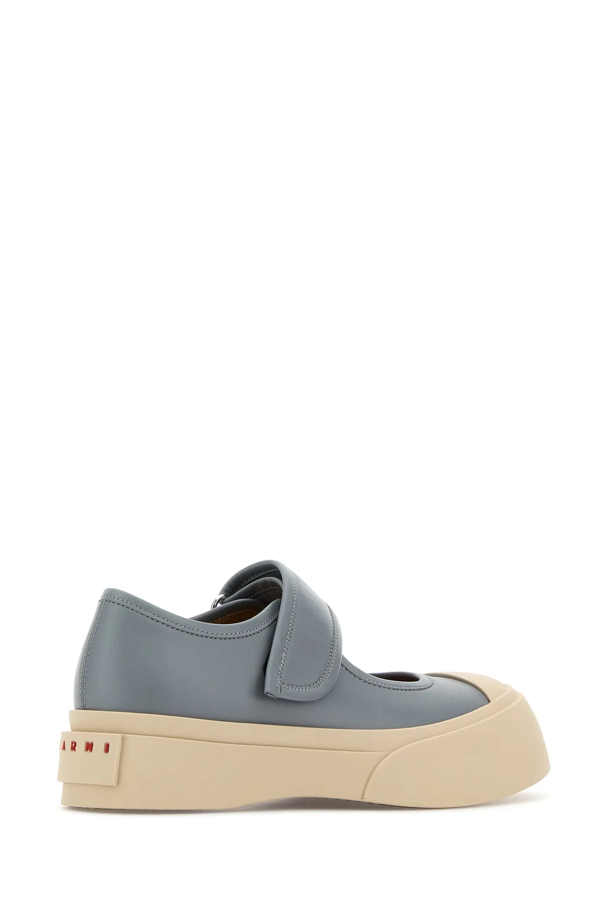 Powder blue leather Mary Jane sneakers