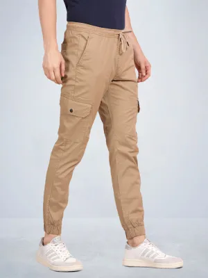 Solid Khaki Cargo Joggers