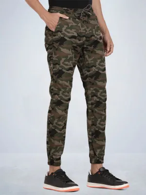 Solid Olive Cargo Joggers