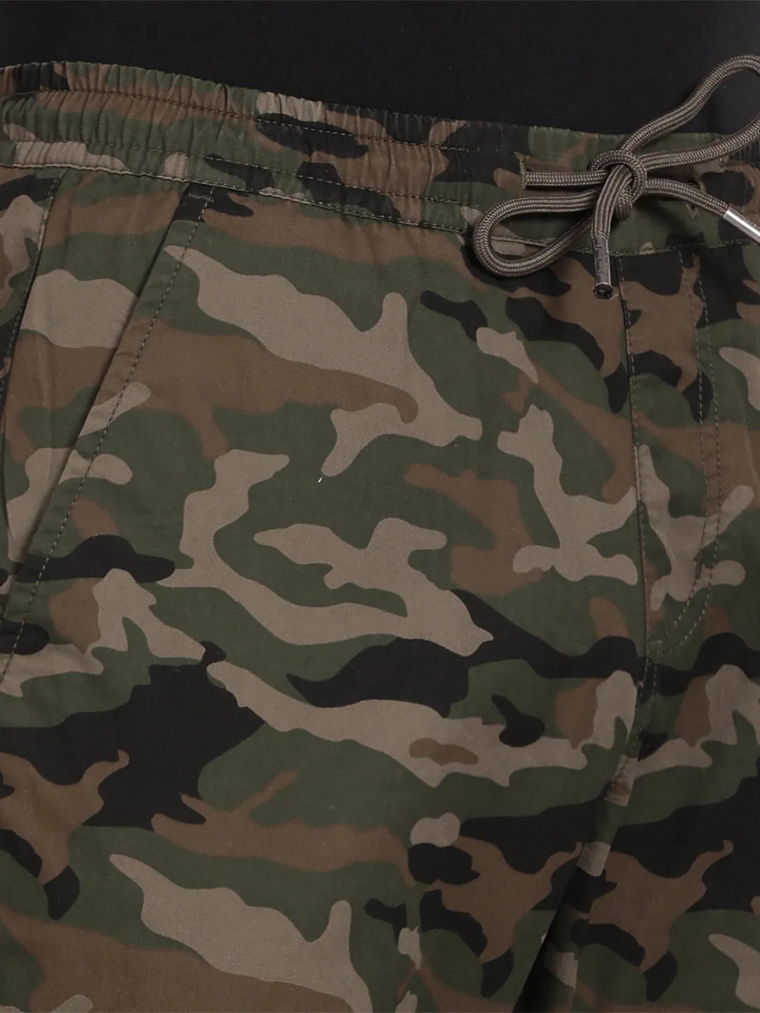 Solid Olive Cargo Joggers