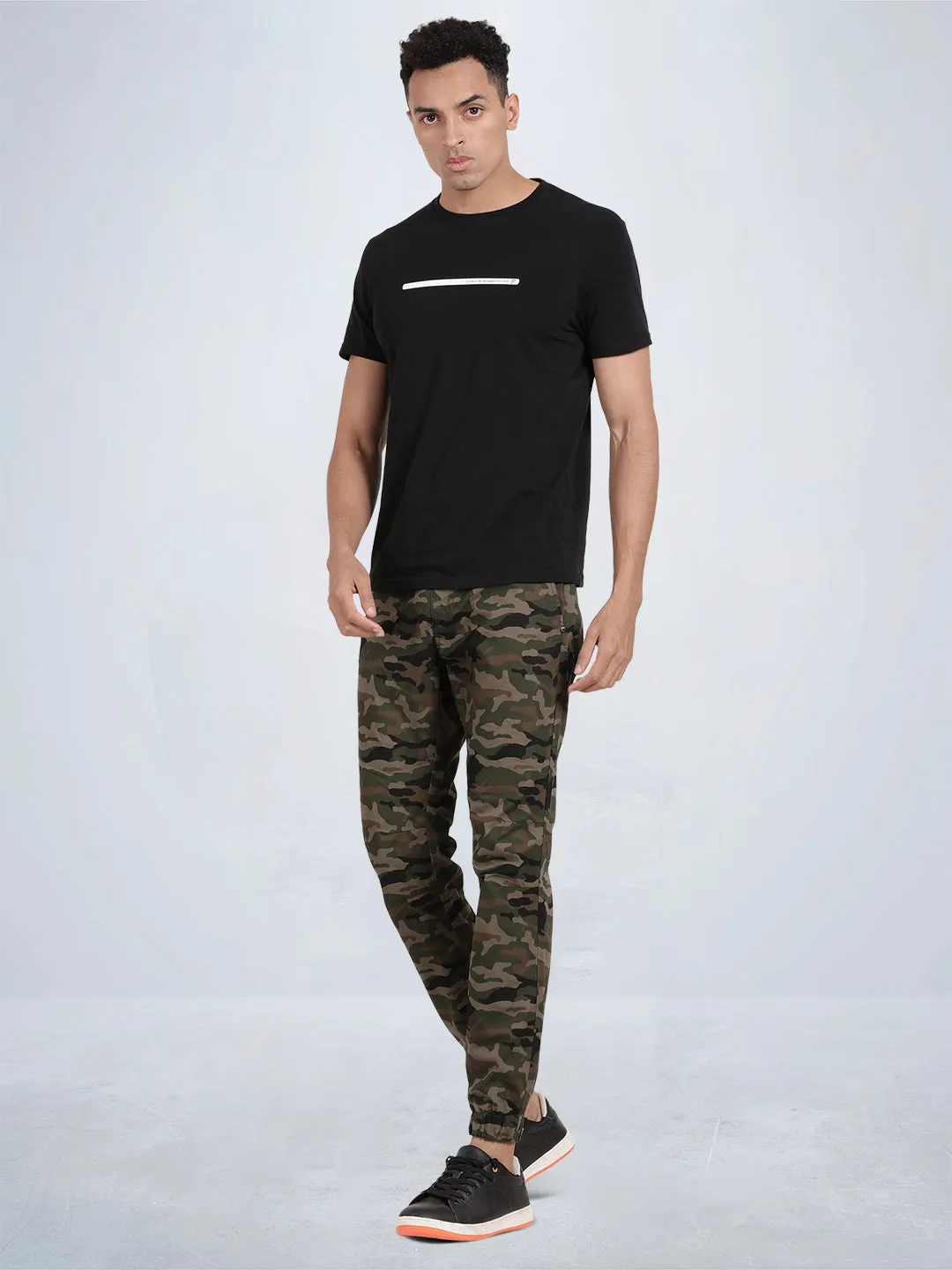 Solid Olive Cargo Joggers