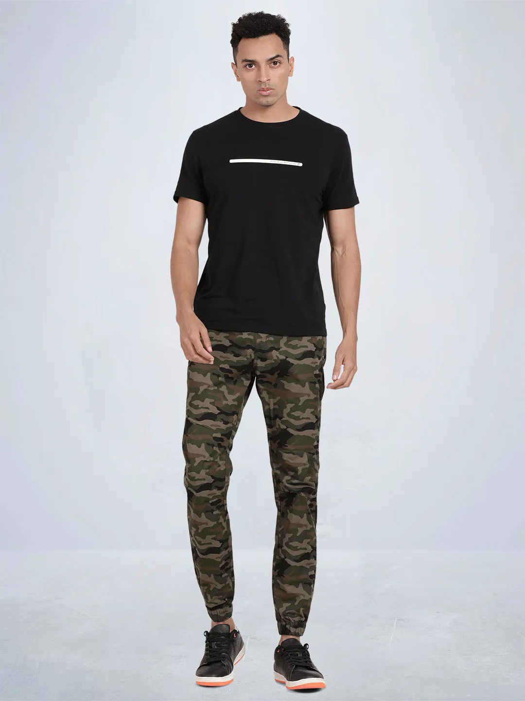 Solid Olive Cargo Joggers