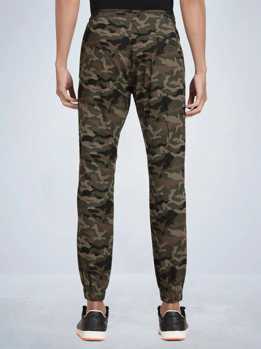 Solid Olive Cargo Joggers