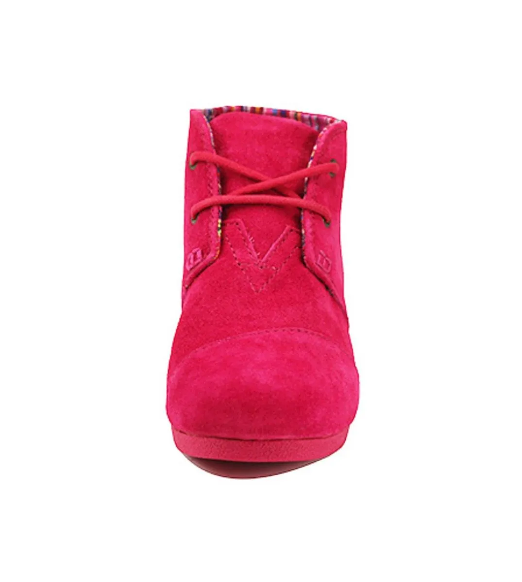 Toms for Kids: Desert Wedge Fuchsia Suede